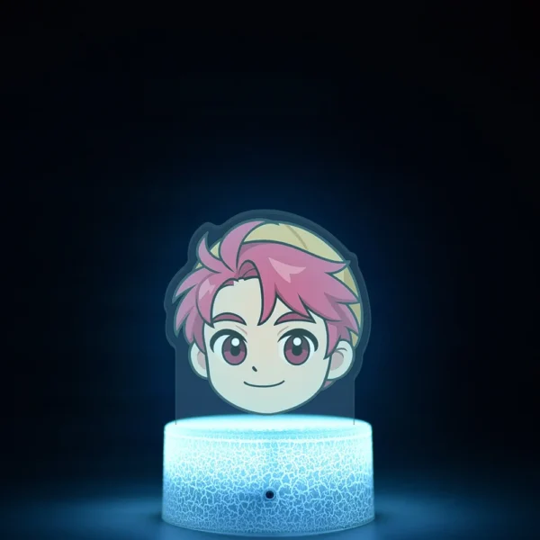 KPop K-POP Demon Hunters Kawaii Zoe Mira Rumi Saja Boys Superstar Monochrome Light Remote Control 16 Color Light Night Light