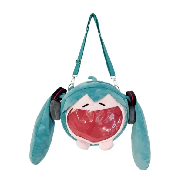 2025 Hatsune Miku Shoulder Bag New Backpack Cute Anime Girl Plush Cartoon Kawaii Knapsack Student Bag Packet Kids Gifts Toys