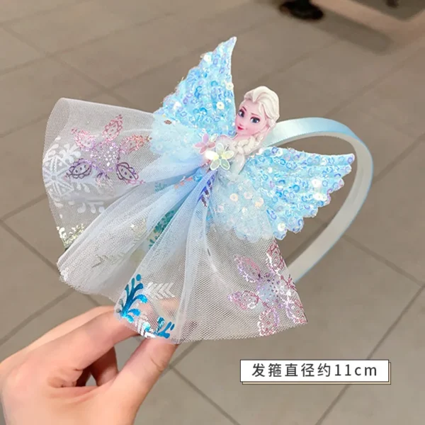 Disney Frozen Elsa Princess Wig Braid Hairpin Accessories For Girls Anime Figures Cartoon Toys Kids Kawaii Baby Hair Clip Gifts