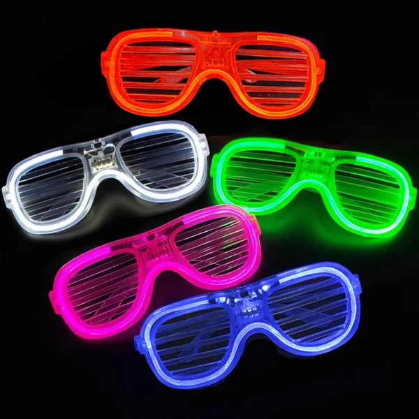 12/25 PCS LED Light Up Glasses Bulk 5 Colors Glow Glasses Glow in The Dark Party Supplies Neon Party Favors for Wedding Birthday